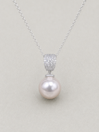 Radiant Silver-Toned Pearl Pendant
