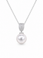 Radiant Silver-Toned Pearl Pendant