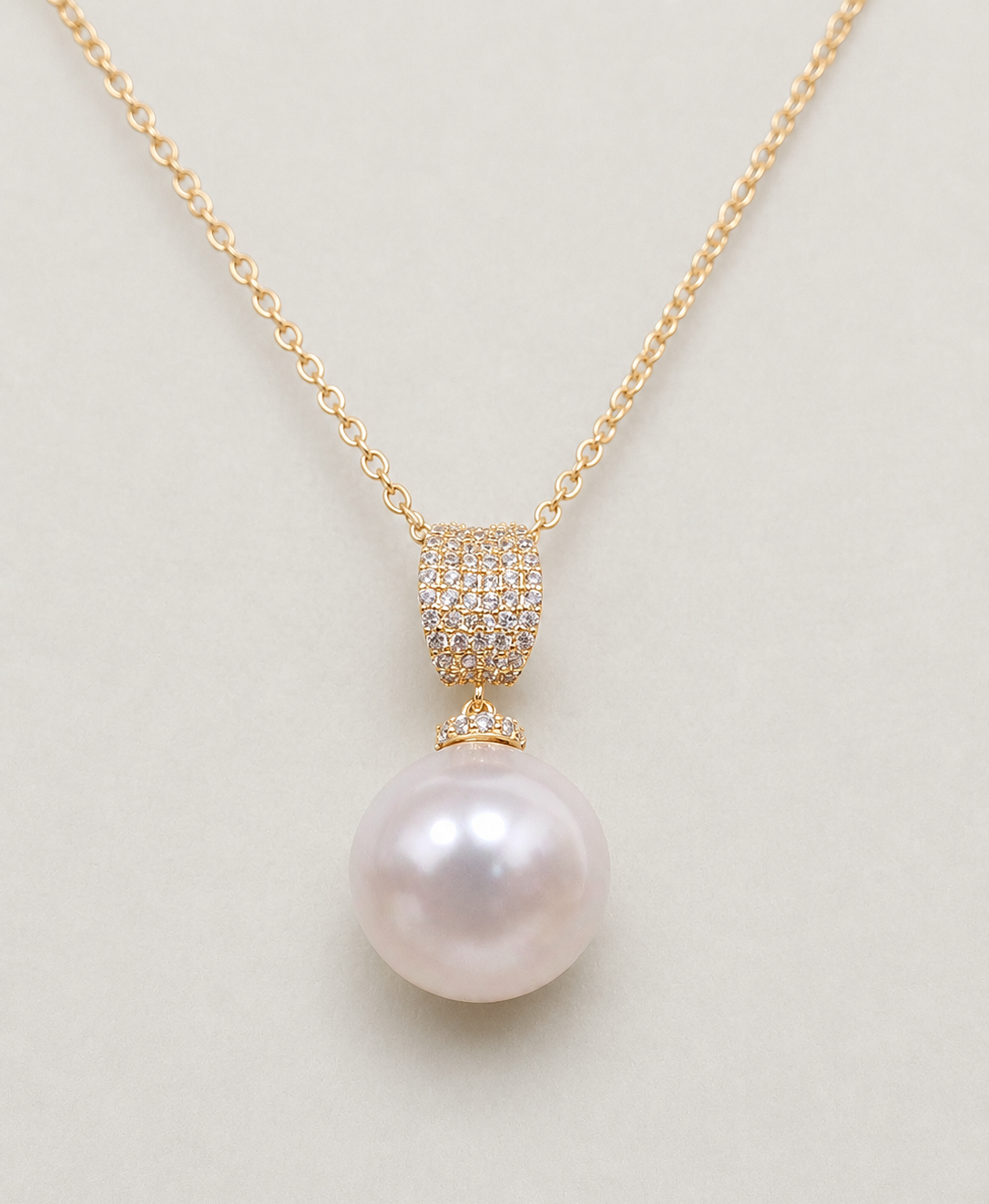Radiant Gold-Toned Pearl Pendant