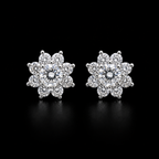 Radiant Sunburst Floral Stud Earrings