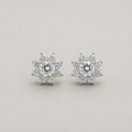 Radiant Sunburst Floral Stud Earrings