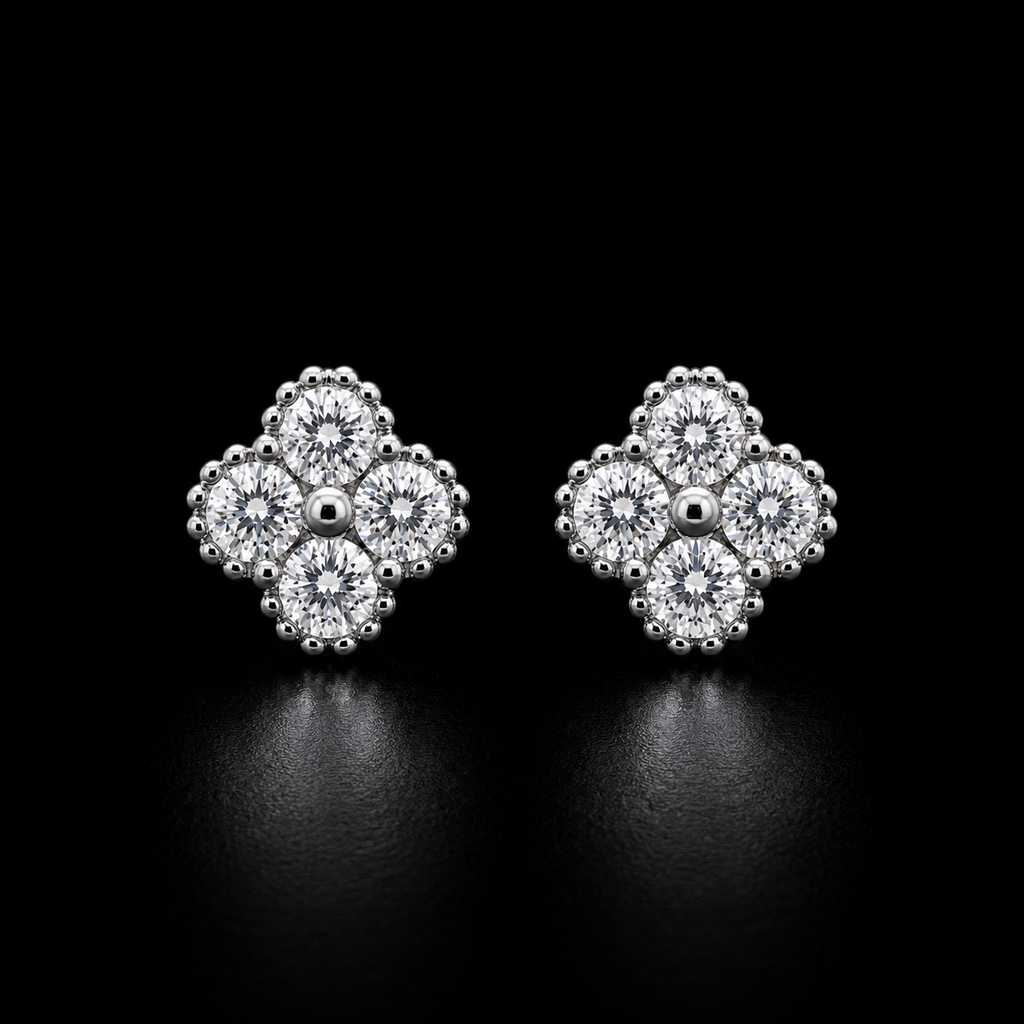 Radiant Floral Stud Earrings