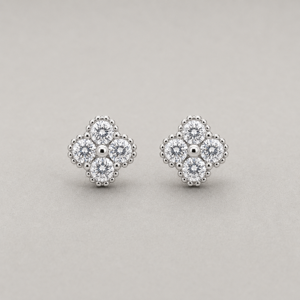Radiant Floral Stud Earrings