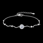 S925 Wavy Link Bracelet