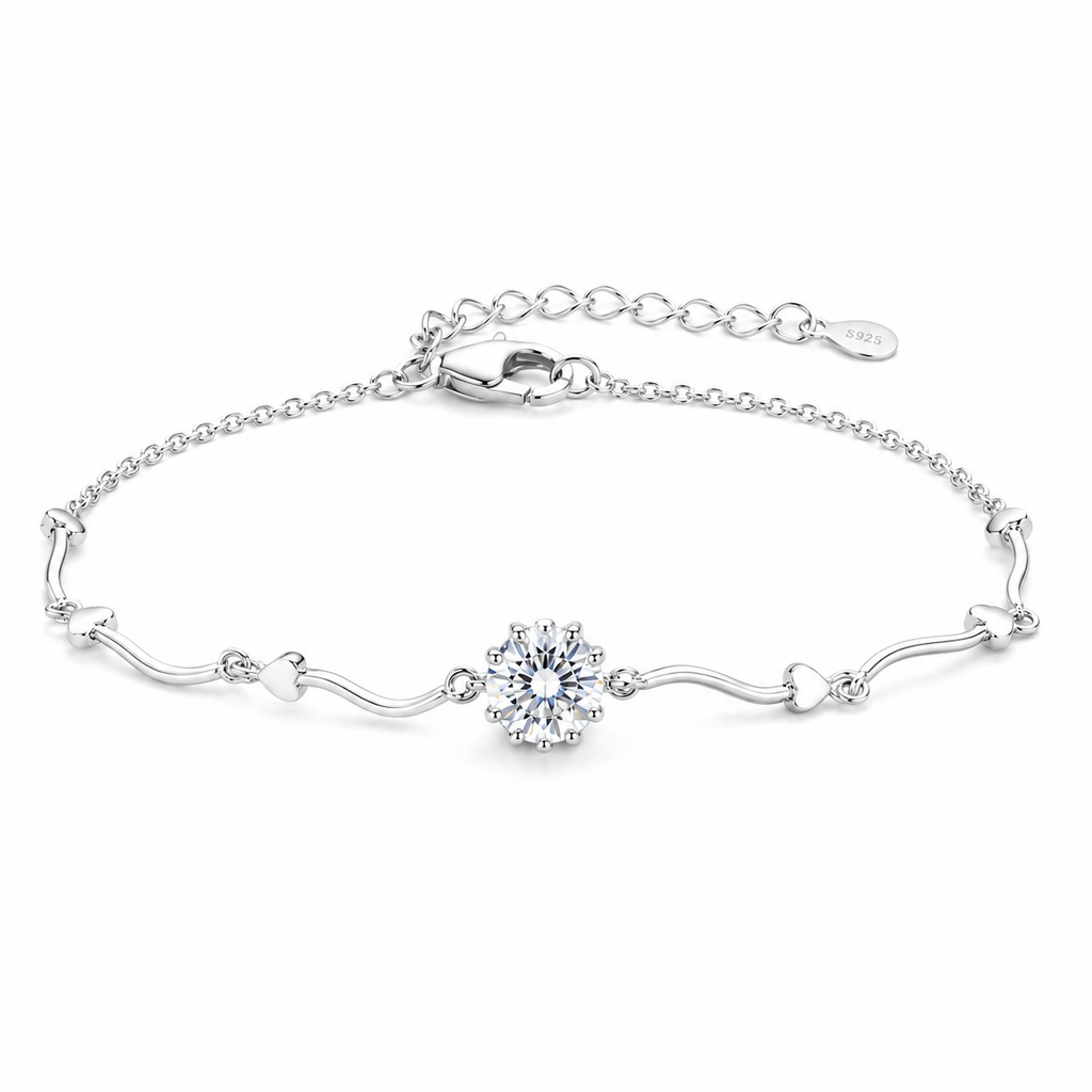 S925 Wavy Link Bracelet