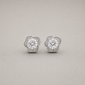 Elegant Triple-Petal Floral Stud Earrings