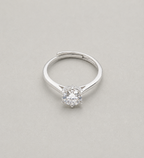 Classic Six-Prong Solitaire Ring with Brilliant Round-Cut