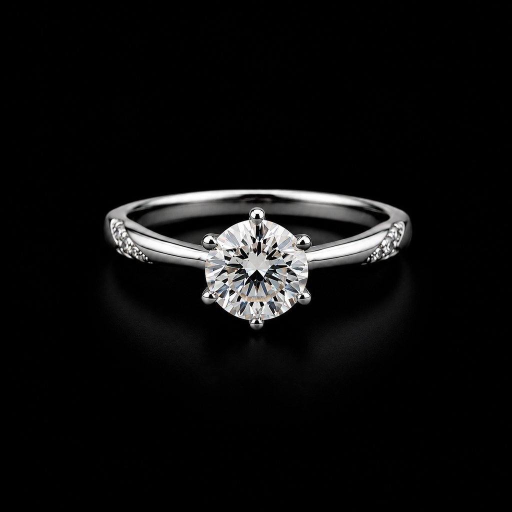 Radiant Six-Prong Solitaire Ring
