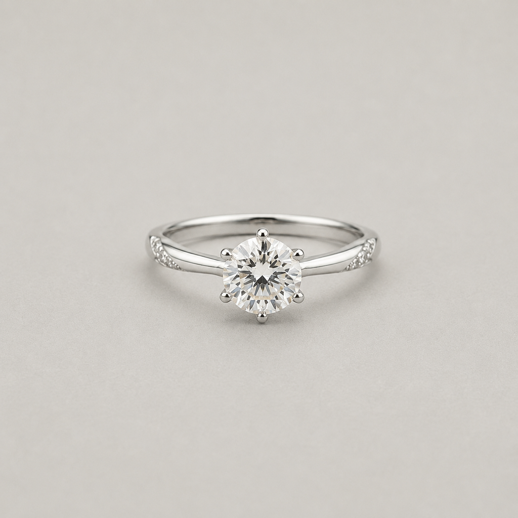 Radiant Six-Prong Solitaire Ring