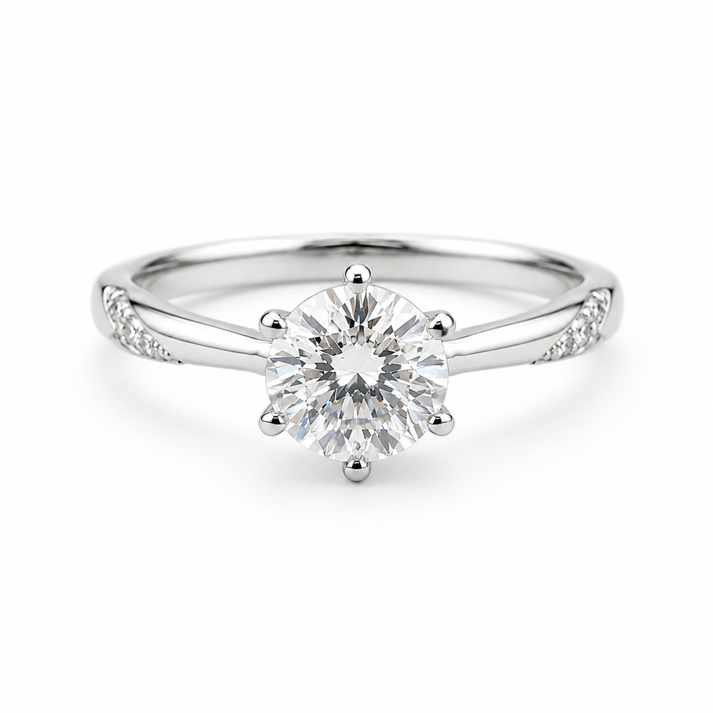 Radiant Six-Prong Solitaire Ring