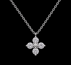 Radiant Four-Petal Flower Necklace