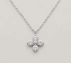 Radiant Four-Petal Flower Necklace