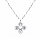 Radiant Four-Petal Flower Necklace