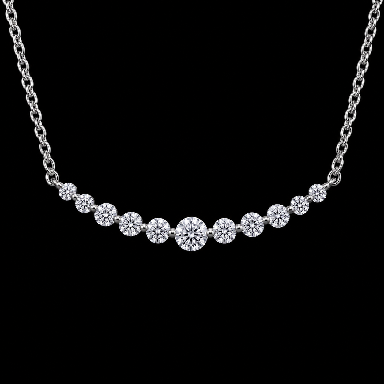 Sophisticated Emerald-Cut Crystal Necklace