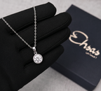 Classic Bezel-Set Brilliant Round Solitaire Necklace