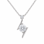 Elegant Ribbon-Twist Solitaire Necklace