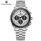 Pagani Design V6 Men’s Watch – VK63 Quartz Chronograph Stainless Steel - PD 1701 - White and Black Dial
