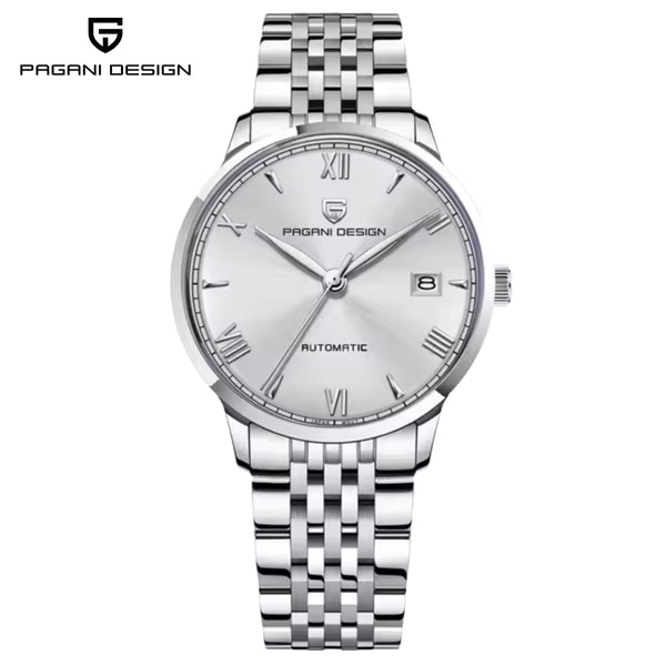 Pagani Design 1759 Men’s Automatic Pilot Watch Stainless Steel – Seiko NH35 Movement, Sapphire Glass & 100M Waterproof White Dial