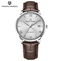 Pagani Design 1759 Men’s Automatic Pilot Watch Leather Strap – Seiko NH35 Movement, Sapphire Glass & 100M Waterproof White Dial