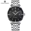 Pagani Design PD-2770 Men’s Automatic Watch – Classic Stainless Steel Mechanical Wristwatch with Date Black Dial