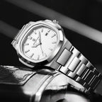Poedagar 613 Men’s Luxury Stainless Steel Watch – Waterproof Quartz Wristwatch with Luminous White Dial