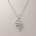 Brilliant Solitaire Infinite Ribbon Necklace