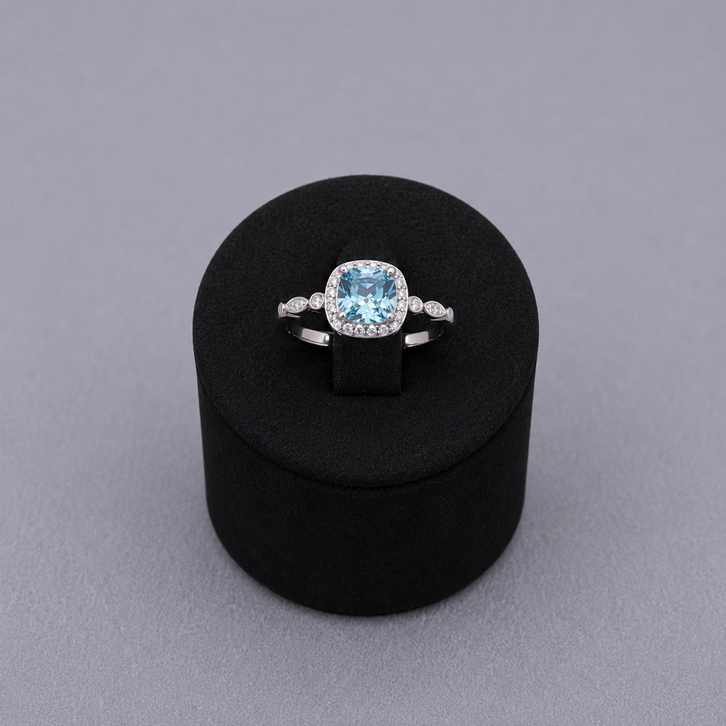 Ice-Blue Zircon Jewelry Set