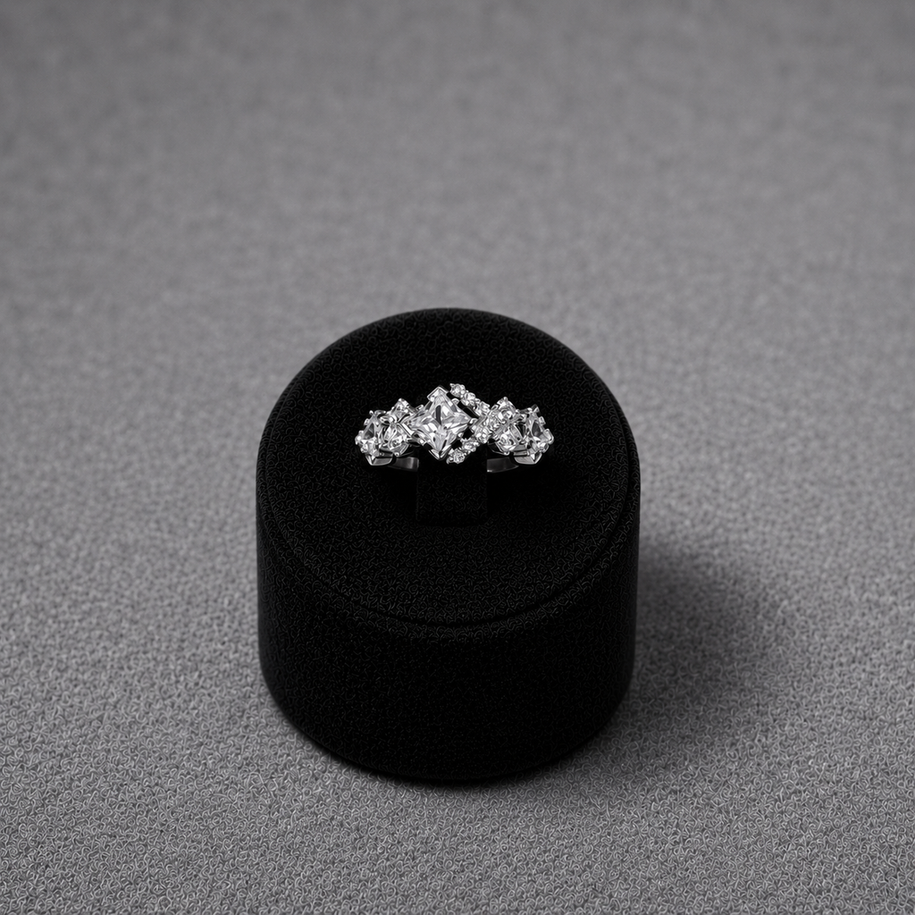 Radiant Square and Pear-Cut Crystals Set