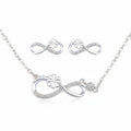 Infinity Blossom Necklace & Stud Earring Set