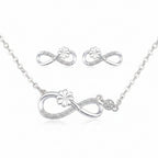 Infinity Blossom Necklace & Stud Earring Set