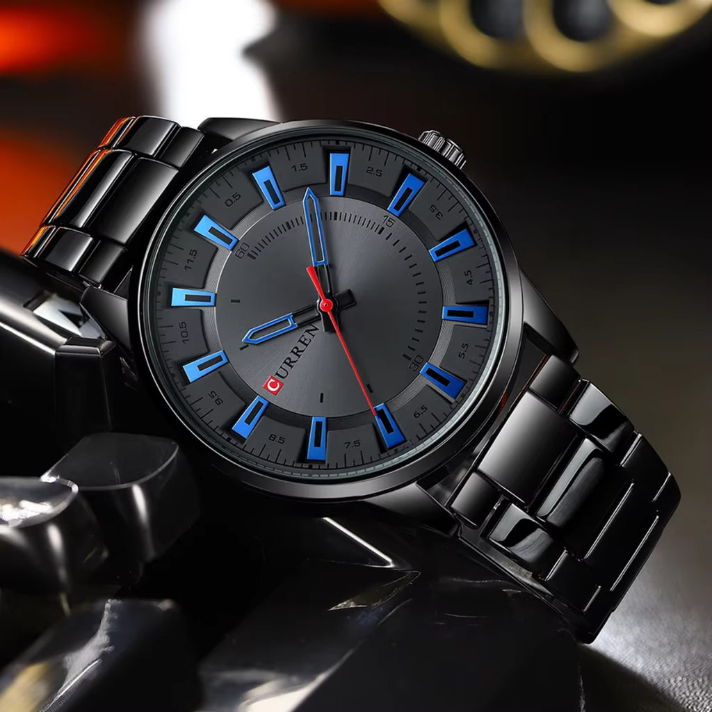 CURREN 8406 Men Watch Stainless Steel  Water Resistant Quartz Watche Gray