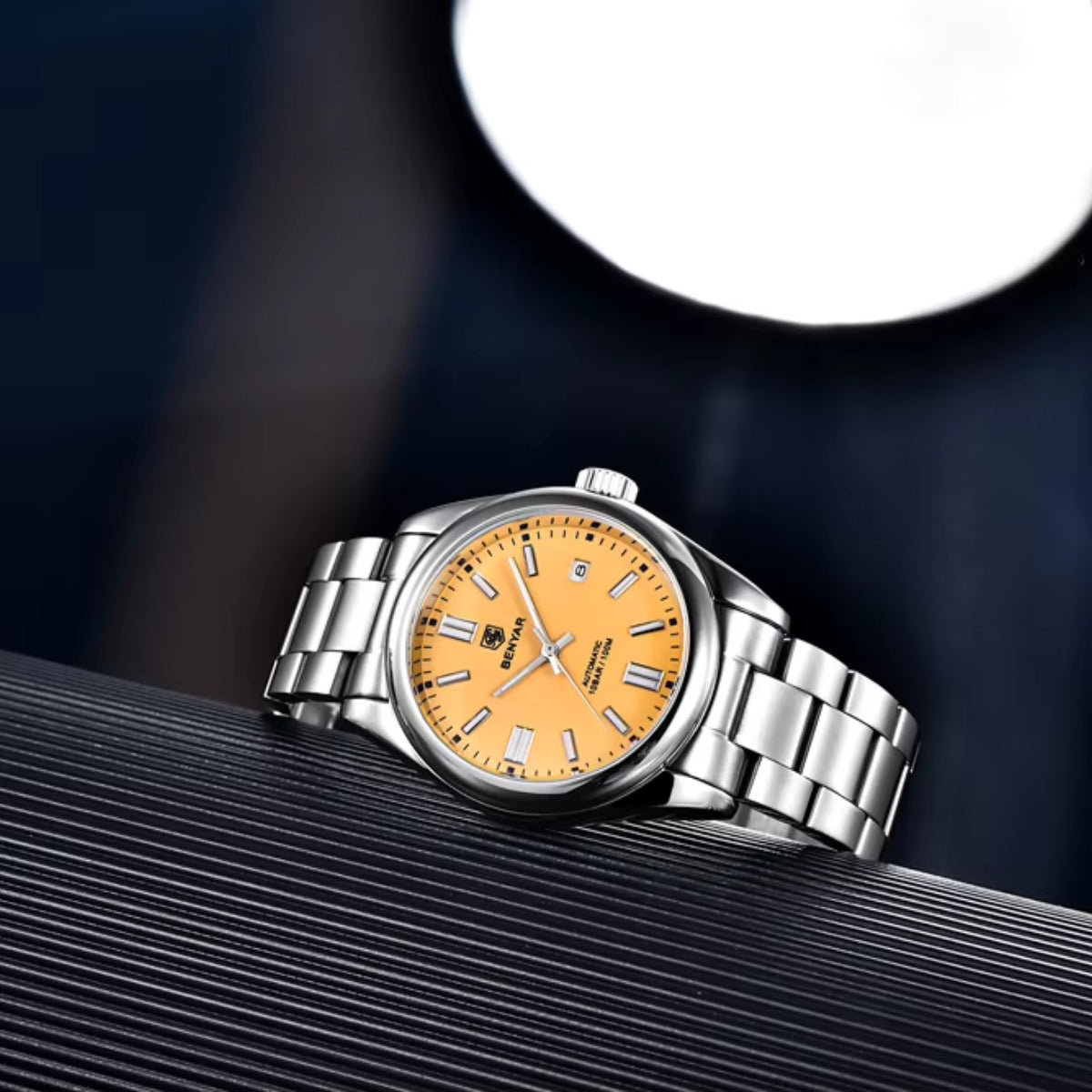 BENYAR 5185 Men’s Automatic Mechanical Stella Yellow Dial “Oyster Perpetual” Inspired Watch