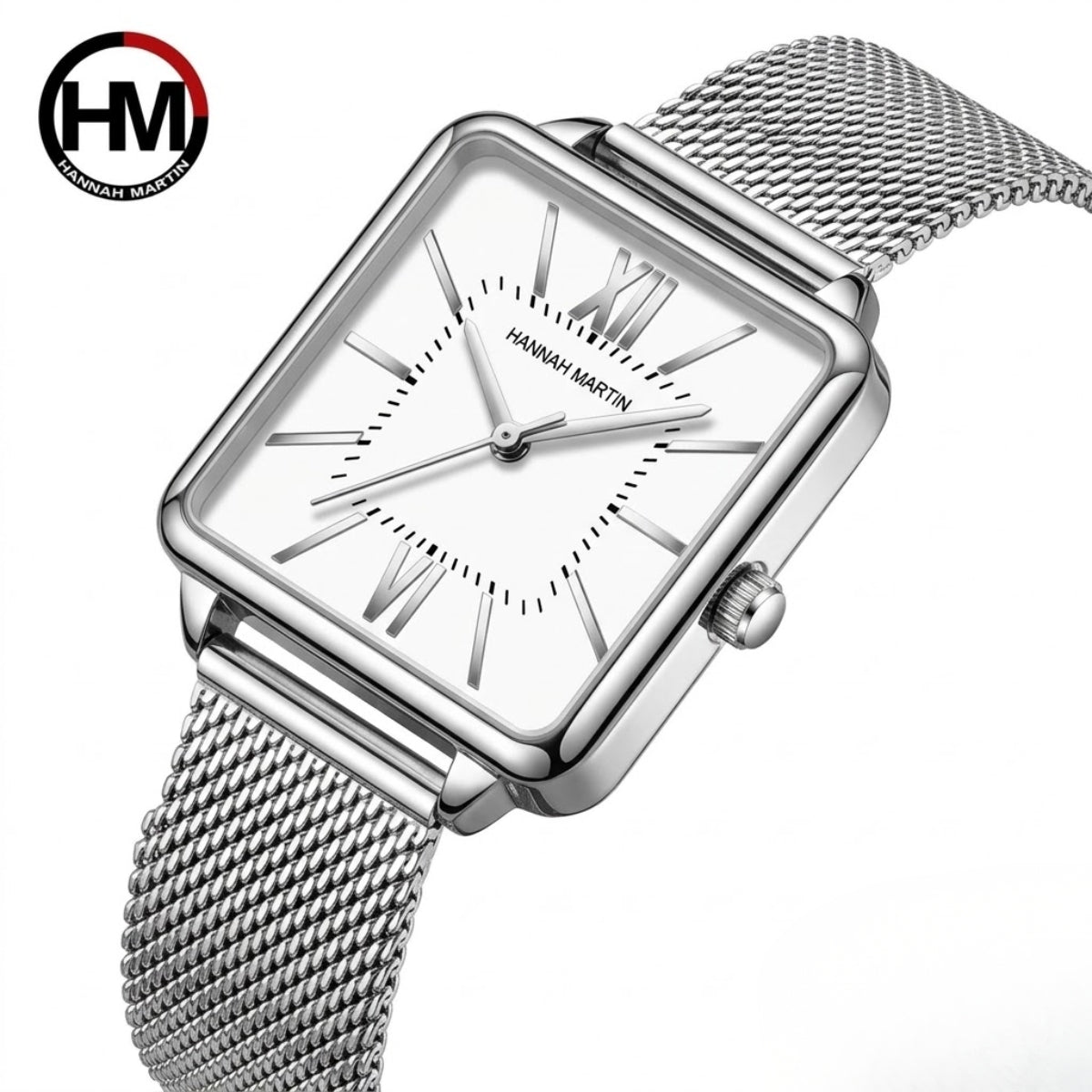 Hannah Martin 1082 Women’s Square Watch – Casual Quartz Wristwatch with Japanese Movement