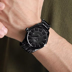 NAVIFORCE 8032 Men’s Stainless Steel Watch – Original Quartz Business Wristwatch - Black