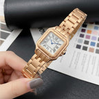 Scottie 9100 Women’s Square Watch – Luxury Stainless Steel Quartz with New Trendy Design Rose Gold