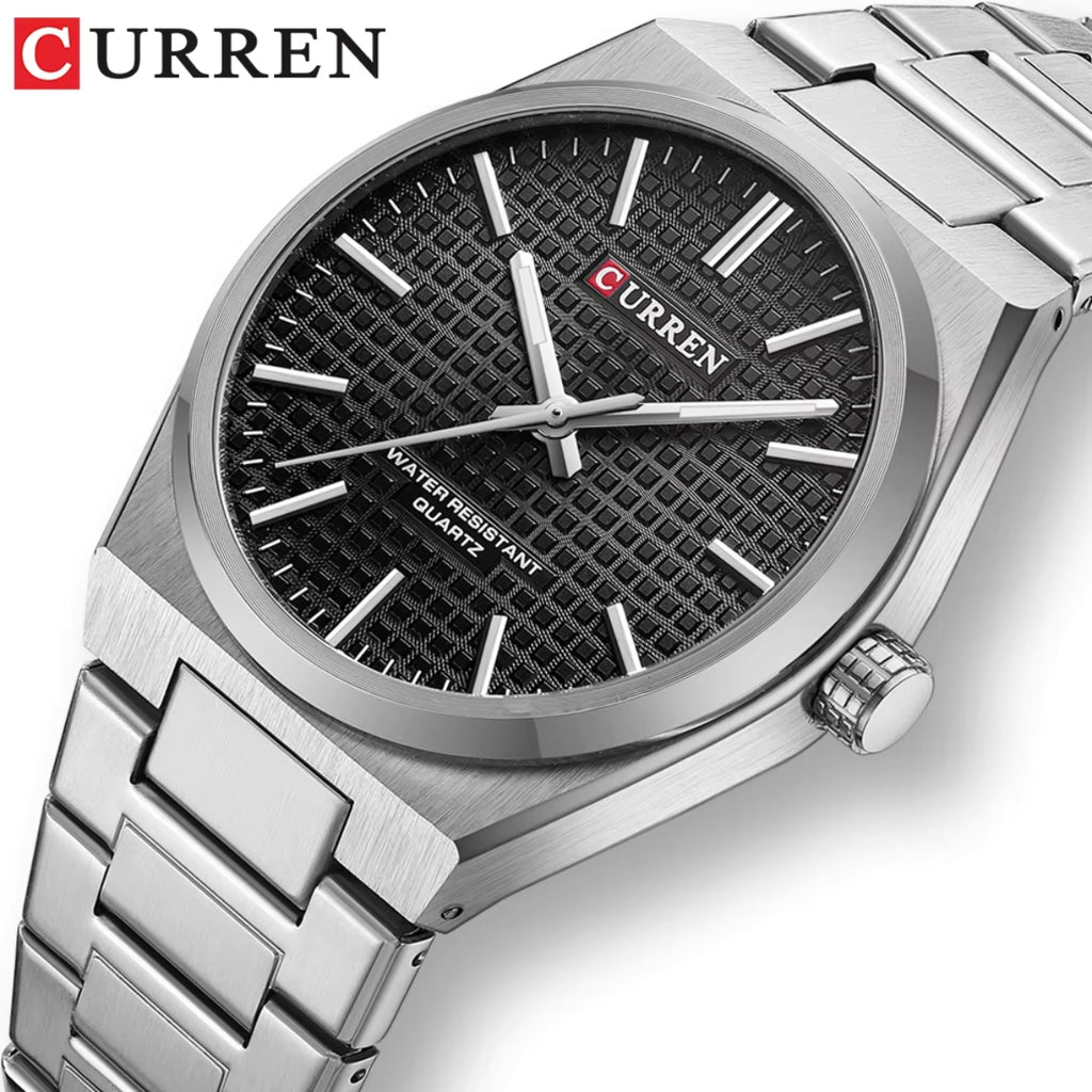 CURREN 8439 Men’s Luxury Watch – Japan Quartz Movement, Business & Sport Waterproof Wristwatch Black dial