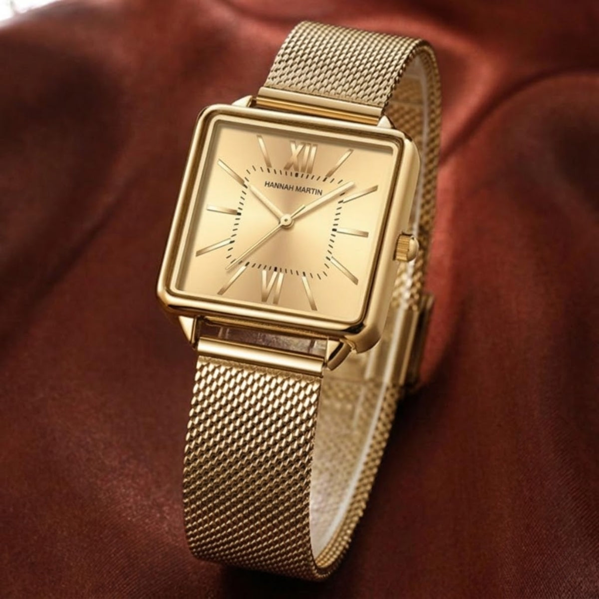 Hannah Martin 1082 Women’s Square Watch – Casual Quartz Wristwatch with Japanese Movement