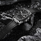 NAVIFORCE 8073 Men’s Skeleton Watch – Original Brand Quartz Wristwatch with Leather Strap & Chronograph