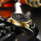 CURREN 8406 Men Watch Stainless Steel  Water Resistant Quartz Watche Black and Gold