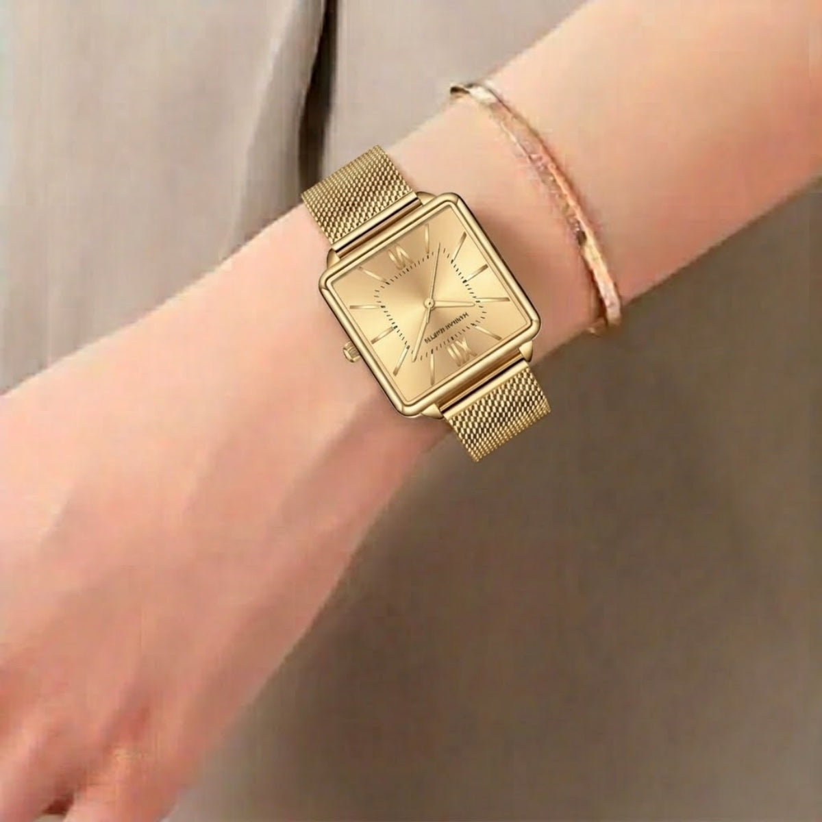 Hannah Martin 1082 Women’s Square Watch – Casual Quartz Wristwatch with Japanese Movement