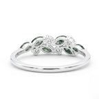 Moss Agate Leaf Cluster Ring