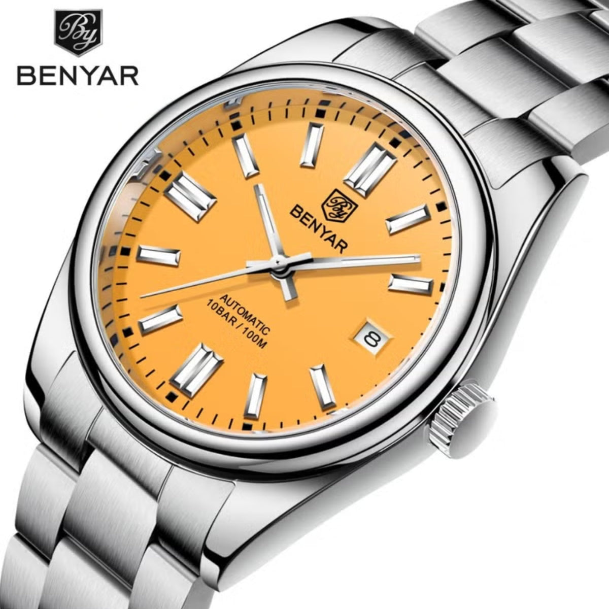 BENYAR 5185 Men’s Automatic Mechanical Stella Yellow Dial “Oyster Perpetual” Inspired Watch