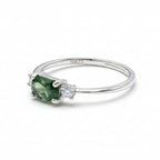 Timeless Sterling Silver Moss Agate Ring