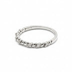 Elegant Twisted Rope Band with Shimmering Pavé