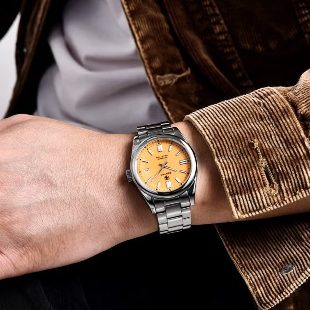 BENYAR 5185 Men’s Automatic Mechanical Stella Yellow Dial “Oyster Perpetual” Inspired Watch