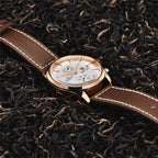 BENYAR 5187 Men’s Luxury Quartz Watch – Leather Band with Chronograph - Beige Dial