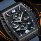 NAVIFORCE 8025 Men’s  Designer Watch – New Quartz Chronograph with Rubber Strap - Blue
