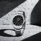 NAVIFORCE 8032 Men’s Stainless Steel Watch – Original Quartz Business Wristwatch - Black and SIlver