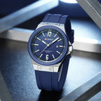 CURREN 8467 Men Watch Waterproof Quartz Silicone Strap Blue