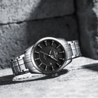 NAVIFORCE 8032 Men’s Stainless Steel Watch – Original Quartz Business Wristwatch - Black and SIlver